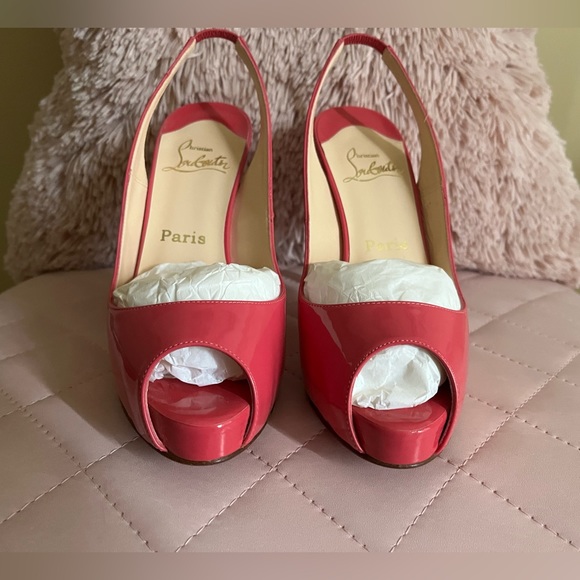 Christian Louboutin NWT Fuchsia Pink Platform Peep Toe Heels💕Price Firm - Picture 8 of 13